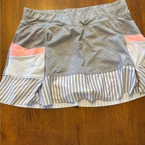NWOT Sofibella tennis pickleball skirt. Grey/ peach medium perfect length soft.